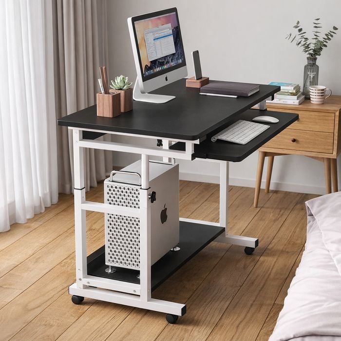 Мобільний компютерний стіл для ноутбука на колесах регулювання