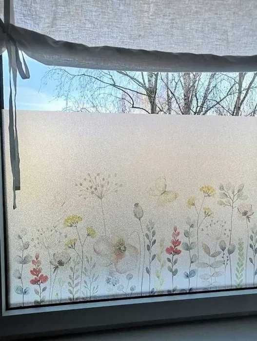 *nowe* 3D Folia Statyczna Na Okno Szybę Kwiaty Poppy 67,5x150cm 14189