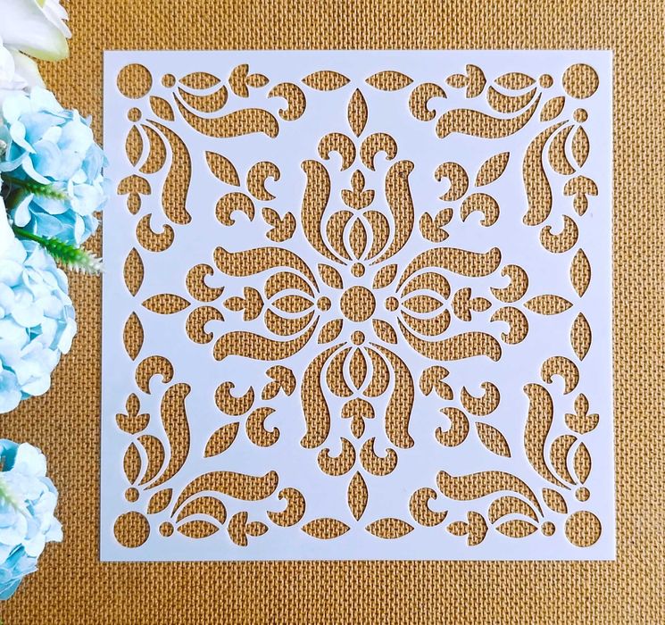 Трафарет пластик качество плитка 15*15 см