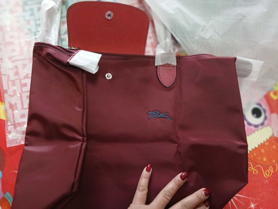 Carteira longchamp vermelha