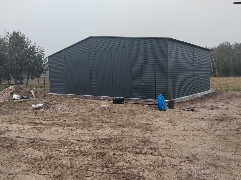 GARAŻ BLASZANY – Grafit – Konstrukcja  - Magazyn - Hala  - GRZYWSTAL