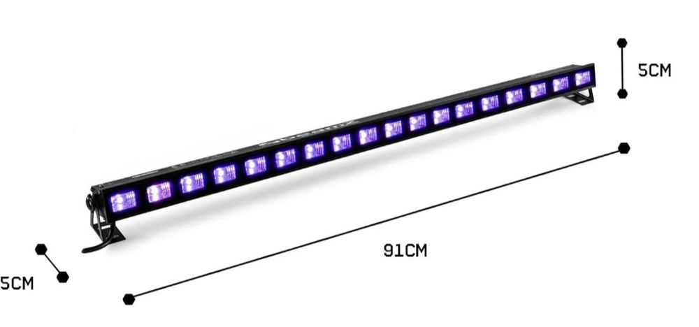 Barra Profissional 18 LEDs 3W UV (Luz Negra) BUV183 - beamZ