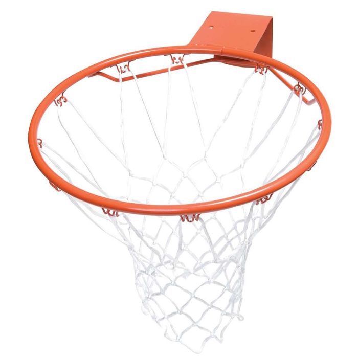 Cesto de basquetebol e bola
