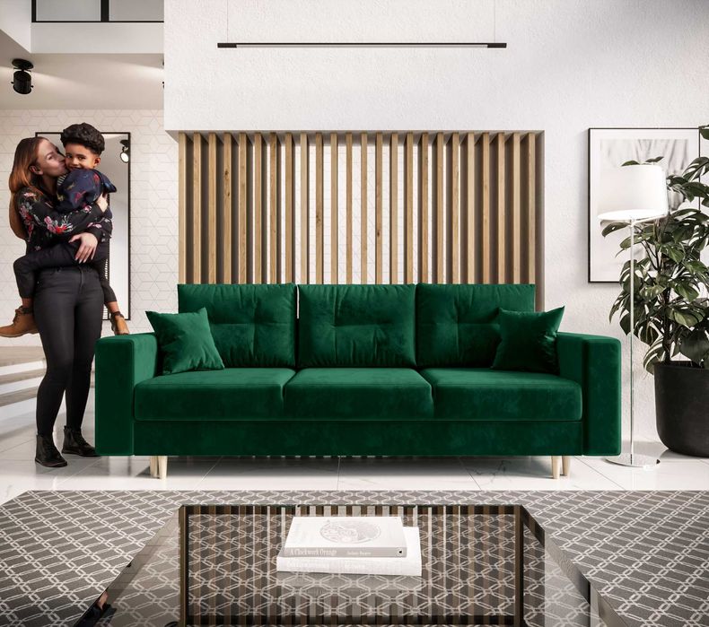 Kanapa Sofa Rozkładana Sofia EN Meble Beż