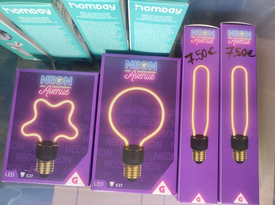 lâmpadas néon led
