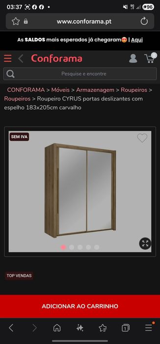 Armario enorme semi novo com portas em espelho