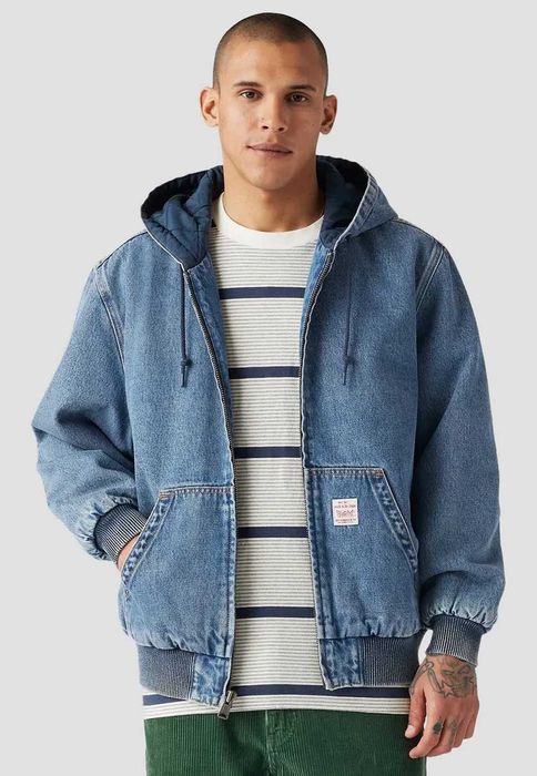 Чоловіча джинсова куртка з капюшоном Levi's® Potrero Denim Workwear Jacket. Тёплая Джинсовая куртка