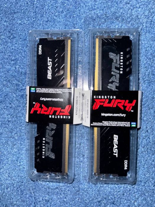 оперативна памʼять Kingston fury beast 16 gb 3200 MHz нова
