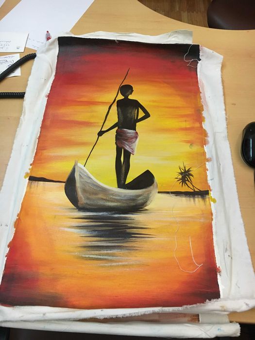 Telas africanas pintadas em Moçambique