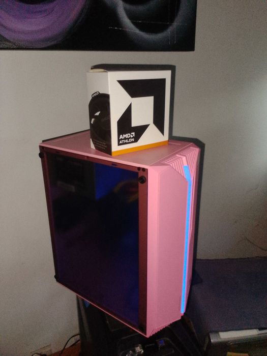 Computador Rosa de mesa novo com garantia montado por min