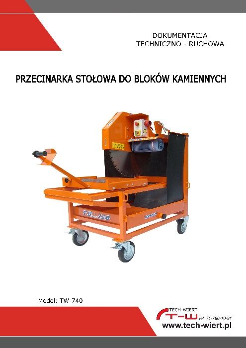 Piła Budowlana Przecinarka stolikowa Piła do pustaków, bloczków, cegły