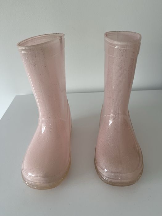 Galochas rosa de menina, tamanho 25