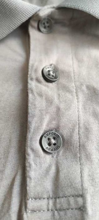 Armani EA7 – Szara koszulka polo z lampasami