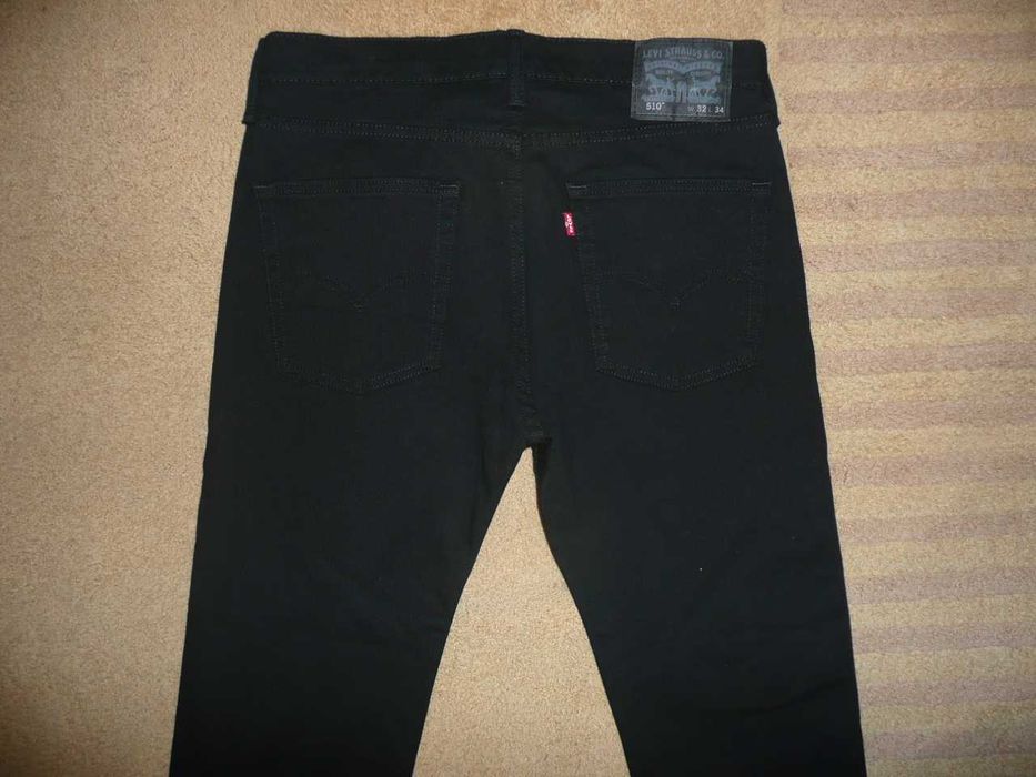 Spodnie dżinsy LEVIS 510 W32/L34=43/110cm jeansy czarne