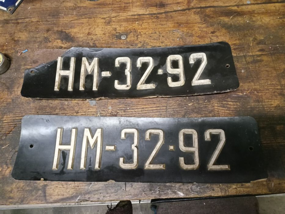 Stara tablica rejestracyjna PRL kolekcja