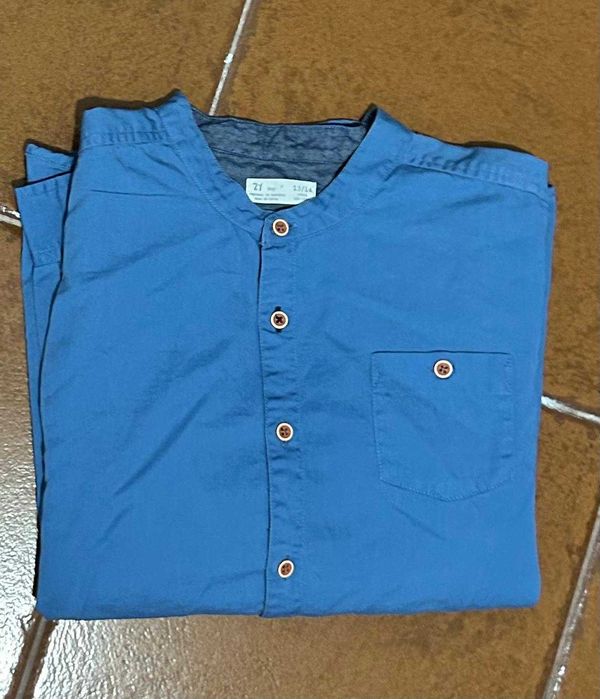 Camisa Azul ZY BOY 13/14 Menino