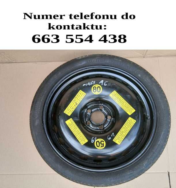 Koło dojazdowe Audi A6 C7 2011-2017 145/60/20 ET22 4714r. 5x112 Continental nr 61