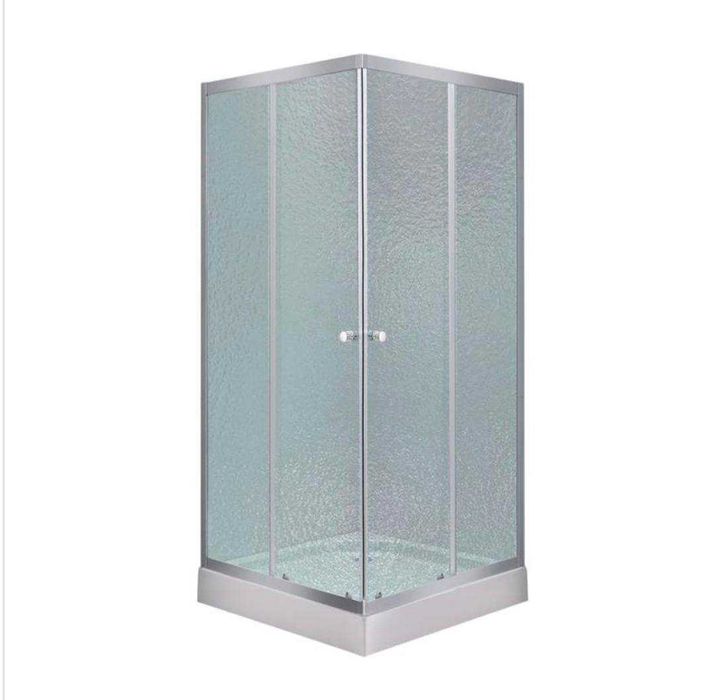 Душова кабіна квадратна, скло Frost 4 мм + Душовий піддон 90x90