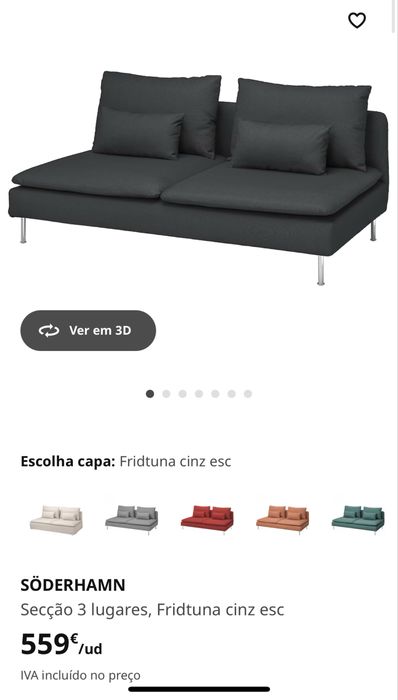 Sofa modular IKEA com capas extra