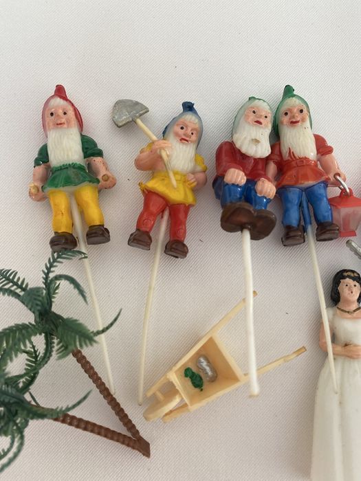 Decoração Bolo Branca de Neve e 7 Anões - anos 60