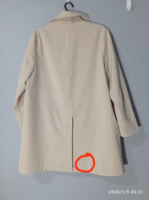 płaszcz 16 XXL 44 wiosenny przeciwdeszczowy beżowy vintage M&S