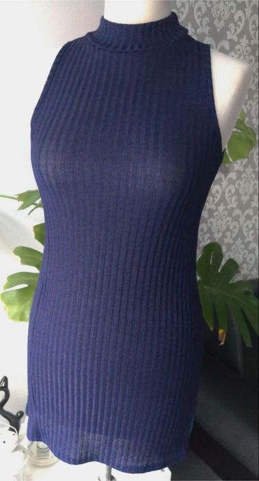 Tunika sukienka prążkowana urodzinowa imprezowa seksowna okazjonalna