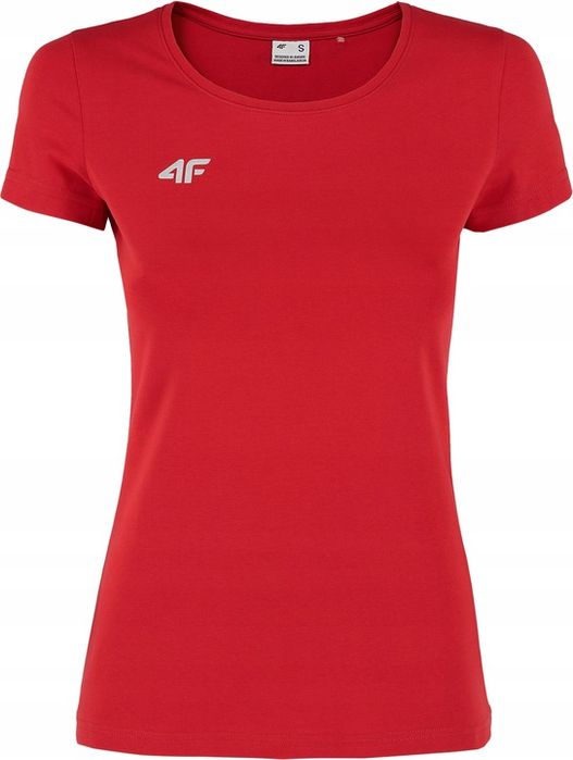 4f T-shirt Damska Koszulka Czerwona Tsd001b R. L