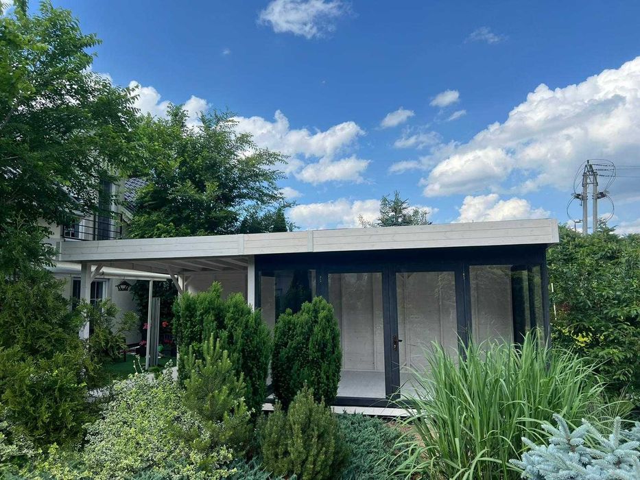 sauna jacuzzi siłownia DOMEK 35m2 na ROD domek 4x4 altana 4x4 MDN10A