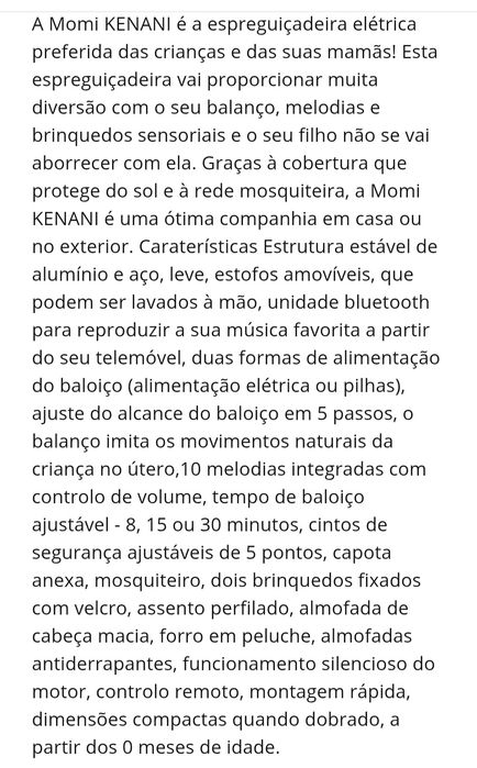 Espreguiçadeira bebé