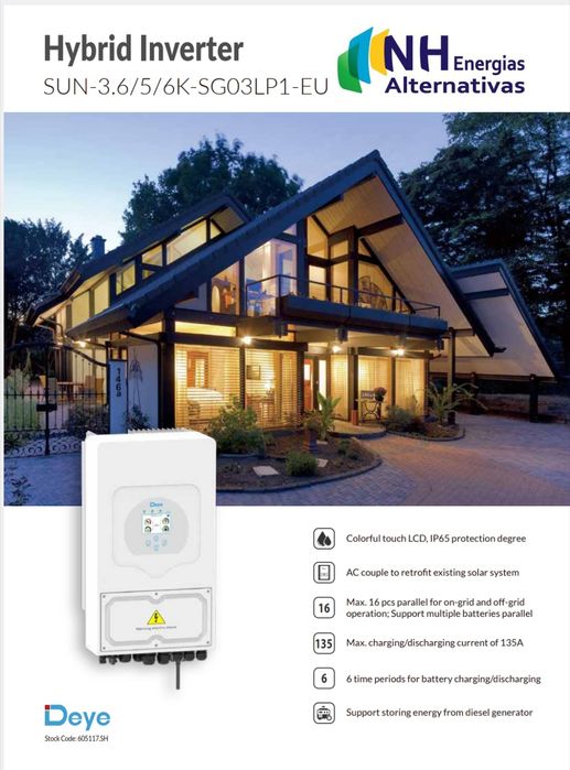 Inversor híbrido DEYE 6000W 12000W 6kw 12kw