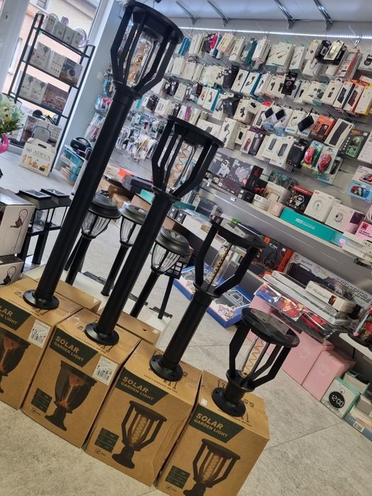 Lampa solarna imitacja ognia 82CM PREMIUM