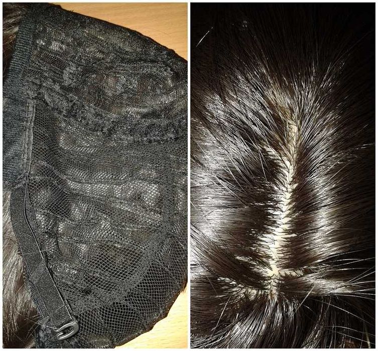 Brązowa krótka peruka prostą grzywką kitkami gothic lolita cosplay wig