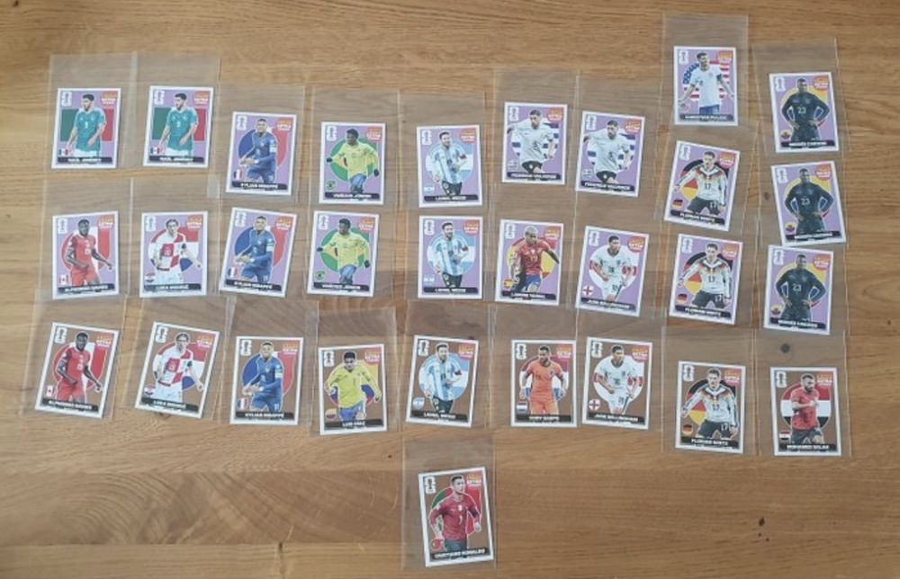 Cromos Extra FIFA World Cup / Mundial – Messi, Ronaldo, Mbappé e mais
