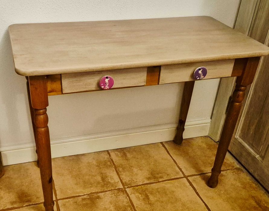 Drewniana konsola, biurko