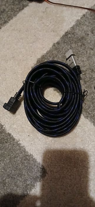 Kabel hdmi długi 5m nowy plecionka przewód solidny