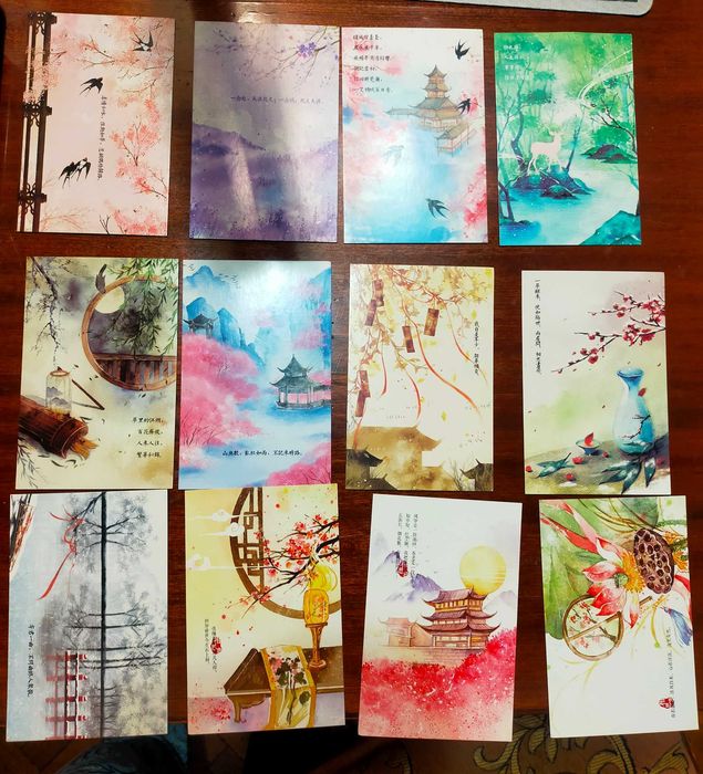 Открытка Китайские пейзажи, листівка Китай. Фен-шуй книги. Казки