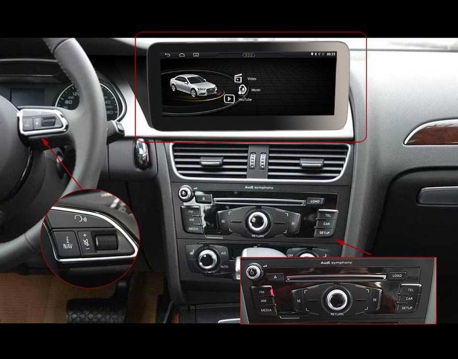 Radio FM RDS DAB+ CarPlay Android WiFi GPS USB MP4 MP3 Audi A4 A5