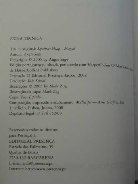 Septimus Heap de Angie Sage - 2 Livros - 1ª Edição