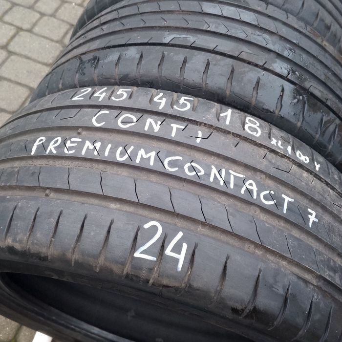 Opony jak nowe 4 szt. 245/ 45 /18 Contipremiumcont 7 ,2024 rok
