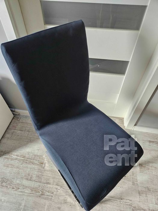 Pokrowce na krzesła grafitowe uniwersalne elastyczne 4 sztuki