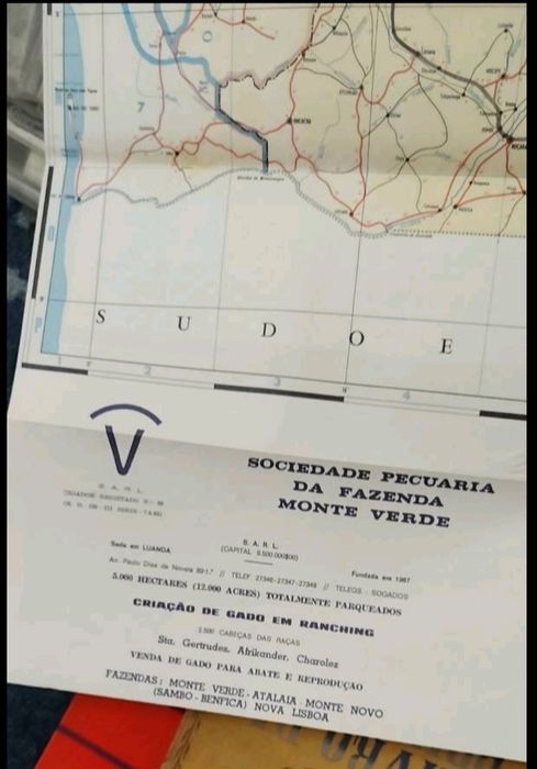 Lote 2 Mapas Angola Antigos (Safari S.A.R.L. TAP + CITA ano1973) - Impecáveis