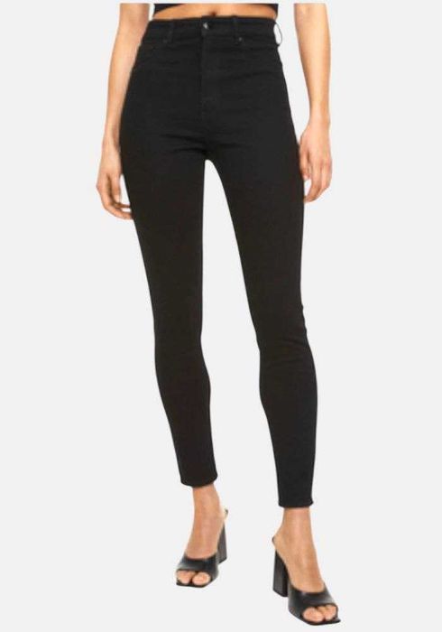 Джинсы узкие черные с высокой посадкой Skinny, р. L
