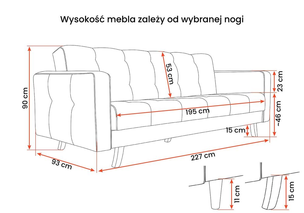Zestaw Lizbona kanapa 2 fotele Idźczak Meble