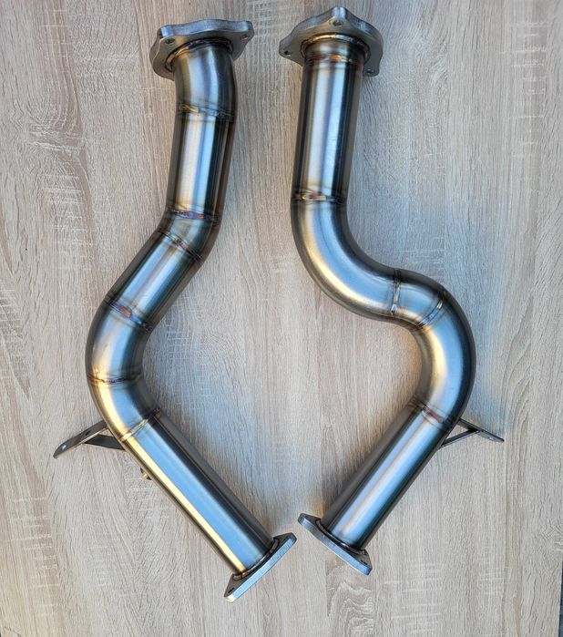 Даунпайп Porsche Cayenne E2 958 3.0T V6 HYBRID Downpipe HEAT SHIELD
