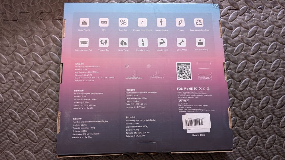 [Novo] Balança Inteligente Healthkeep com WiFi e BT!