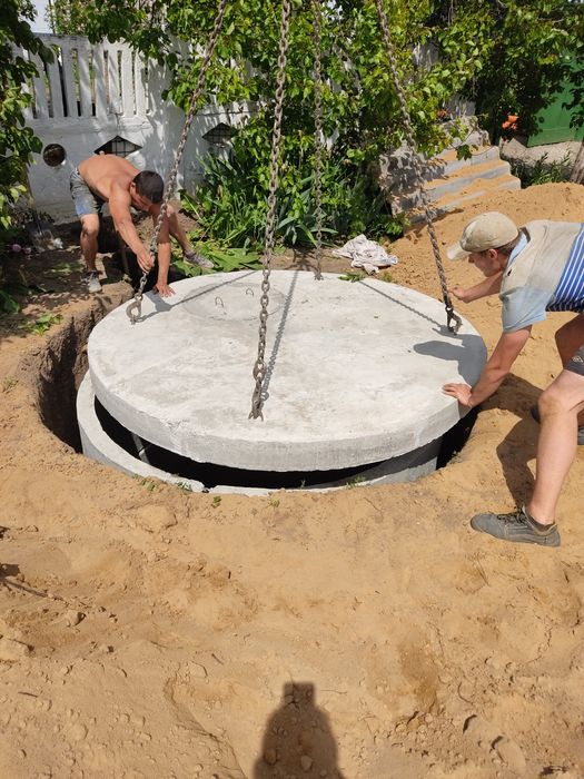 Бетонные кольца ЖБИ  колодец Септик сливная под ключ  земляные работы