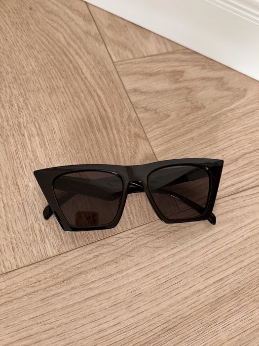 Okulary sloneczne czarne kocie modne eleganckie damskie