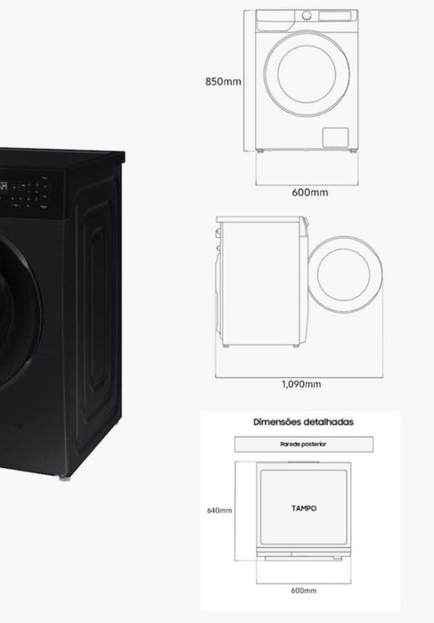 Máquina de lavar e secar Roupa AI Eco Bubble 9/6kg Samsung