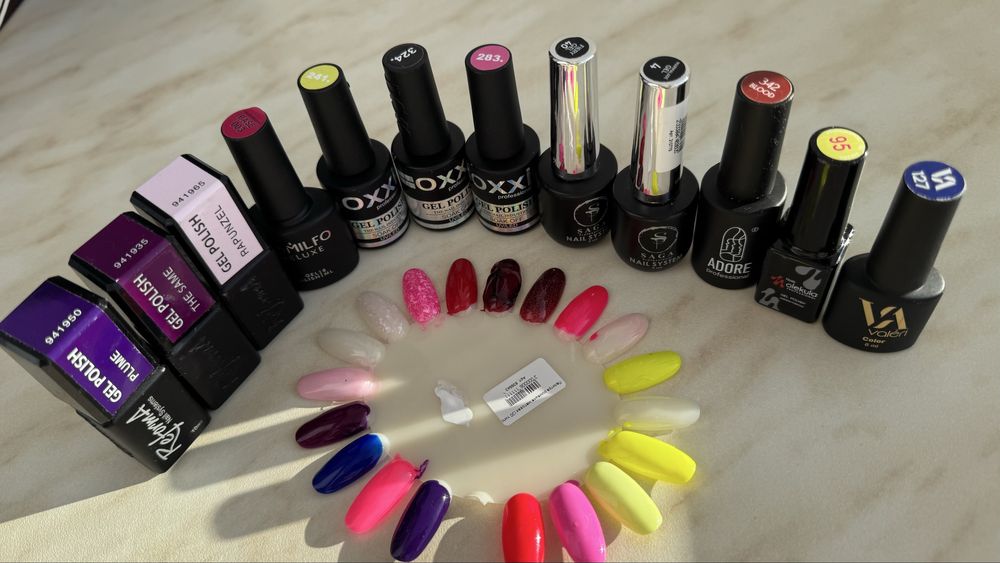 Гель лаки reforma, oxxi, saga, komilfo набір