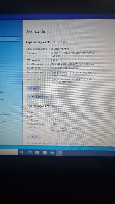 PC portátil Toshiba